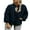 Dark Blue, variant on WIFORNT Women Stand Collar Quilted Jackets, Long Sleeve Solid Color Full Zip Padded Jackets