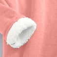 thumbnail image 6 of Womens Crewneck Sweatshirt Fall Loose Long Sleeve Blouson One Shoulder Baggy Graphic Pullover Flannel Top Pullovers(Pink,L), 6 of 6