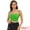 Green, variant on Women's Rainbow Striped Tie Crop Top M Orange