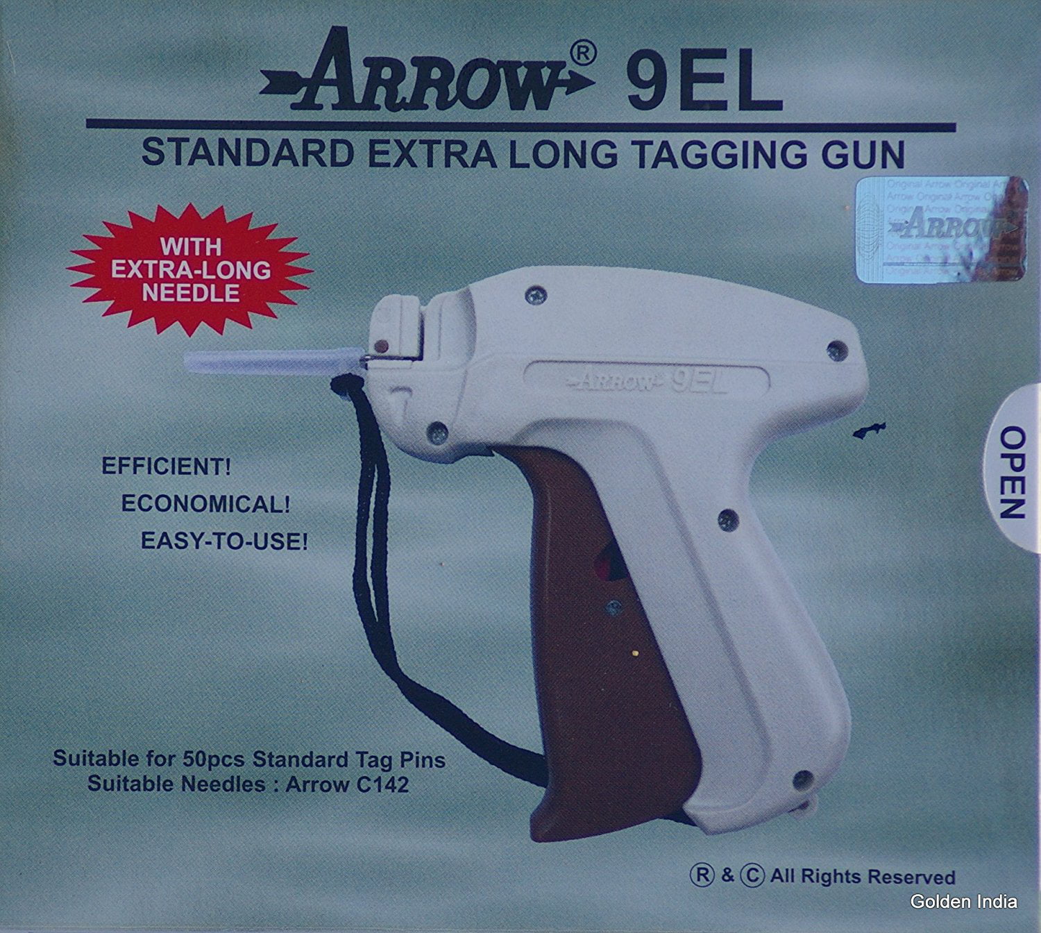 Arrow FINE Needle Tag Gun 5 needle 5000 White Barbs 25mm ClothTagging Attacher 