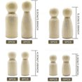 thumbnail image 2 of 50 muñecos de madera con clavijas, figuras de madera con clavijas, personas sin terminar, muñecos con clavijas para manualidades, 2 of 5
