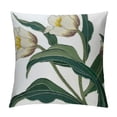 thumbnail image 2 of SHANXI Throw Pillow Cover  Beige and White Tulip Flower Pillowcase Spring pillow cover for Couch Cushion Cover Square Farmhouse Floral Decor Pillow Case 12x12in, 2 of 6