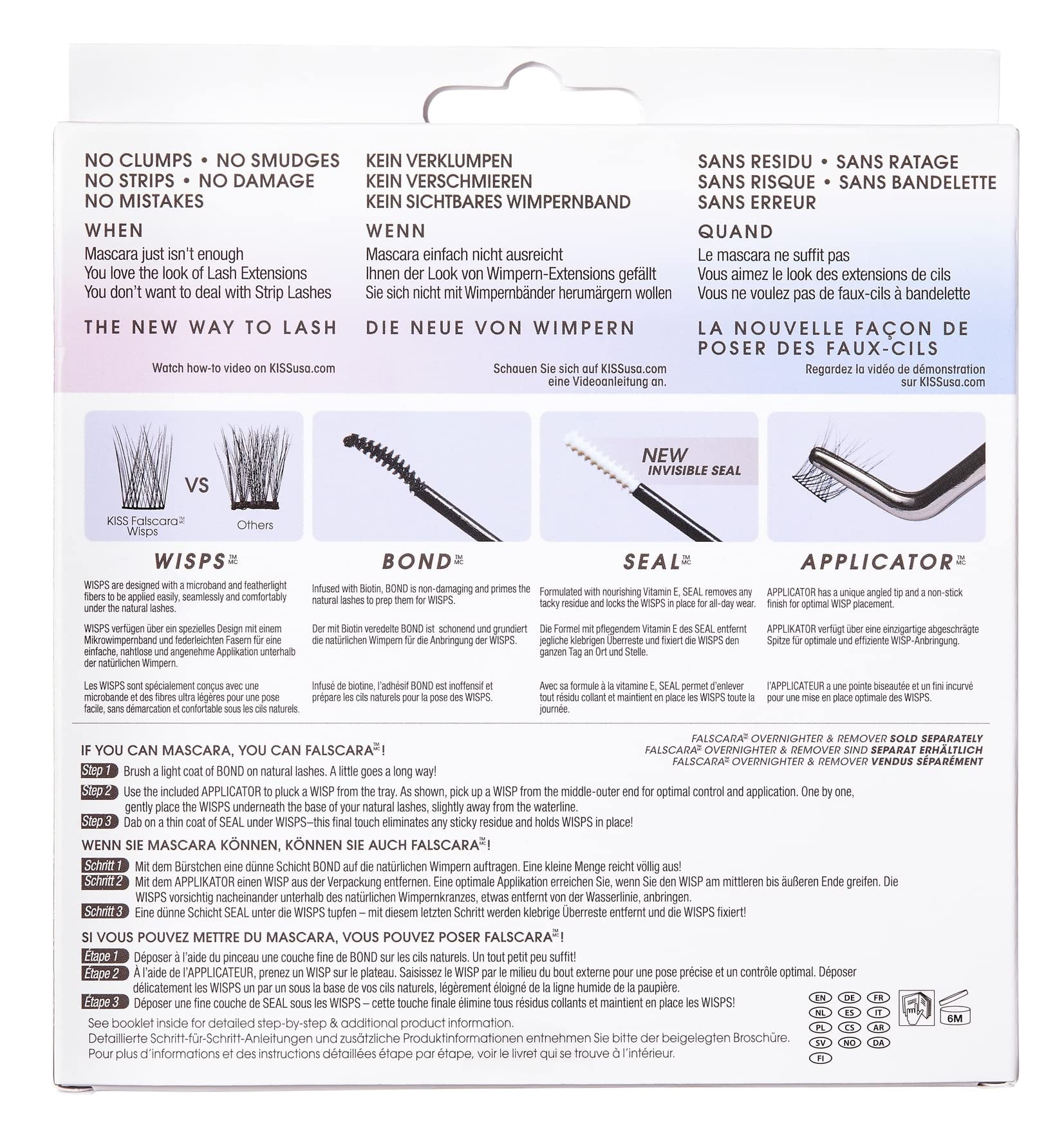 Kiss Falscara Eyelash Starter Kit Lengthening (Pack of 2)