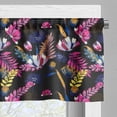 thumbnail image 5 of Ambesonne Dark Floral Valance & Curtain, Exotic Forest Ornament, 55"x24", Hot Pink Pale Camel, 5 of 7