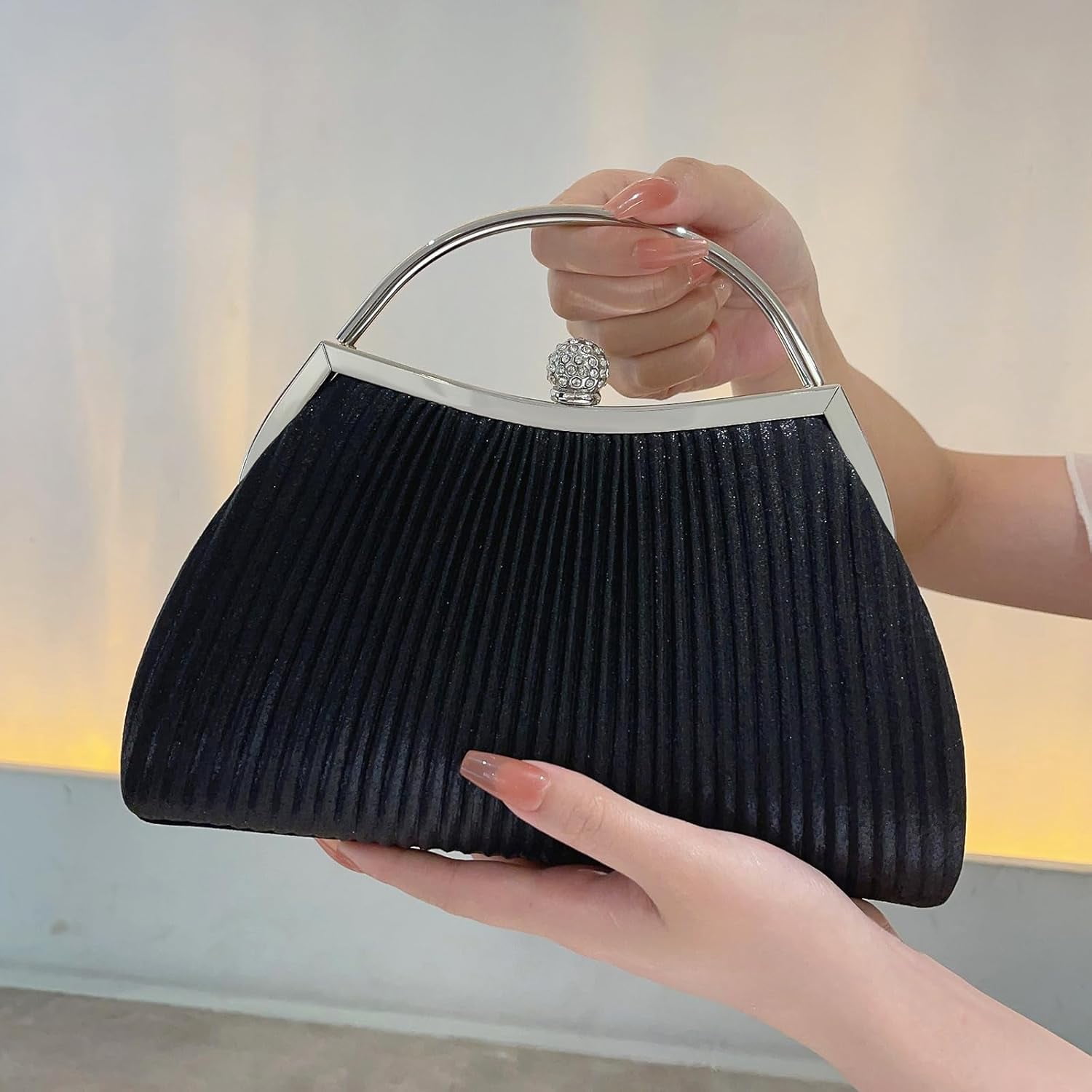Clutch Purses for Women Evening Bags Party Clutches Handbag With Detachable Chain Strap for Cocktail Party Wedding