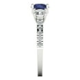 thumbnail image 3 of 1.97 ct Round Cut Simulated Blue Sapphire 3 Stone 14K White Gold Womens Engagement Ring, 3 of 5