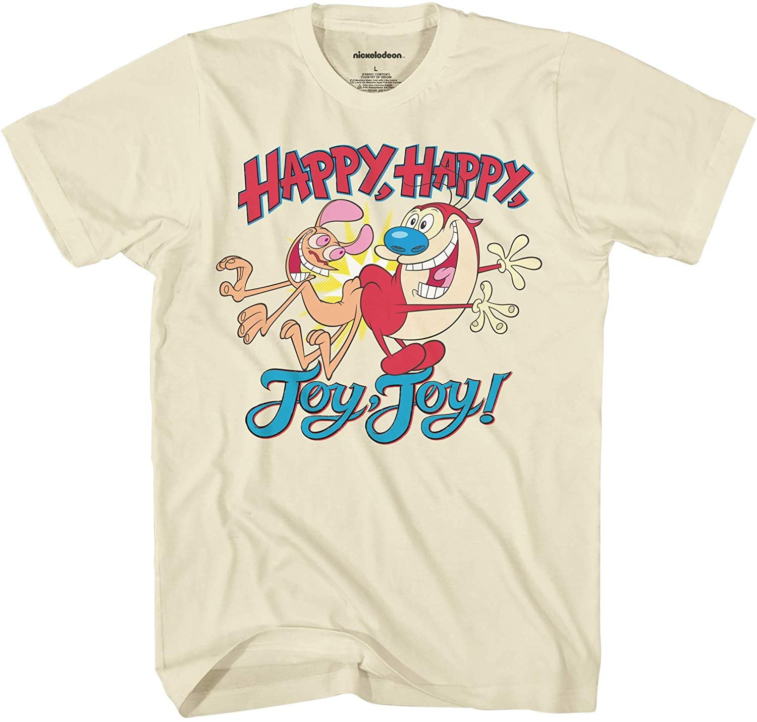 Nickelodeon - Nickelodeon Mens 90's Classic Shirt - Ren & Stimpy Happy ...