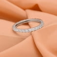 thumbnail image 4 of Mooneye 0.60 Ctw Round Moissanite 925 Sterling Silver Full Eternity Women Graduation Gift Ring, 4 of 9