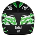 thumbnail image 5 of SB-39 Rox Rockers Glossy Black & Green L Size Full Face +Smoke Visor 600 mm, 5 of 5