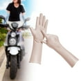 thumbnail image 1 of Guantes de protección solar para mujeres Guantes del bloqueador solar Elástico transpirable Fina completa Guantes de verano para conducir el ciclismo Color de la piel, 1 of 8