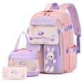 thumbnail image 1 of Mochila FIXITOK, diseño de conejito kawaii para niñas, con lonchera y estuche para lápices, 1 of 6