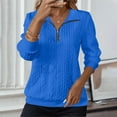 thumbnail image 2 of Gkeoshab Fall Sweaters for Women Women's Long-Sleeve Loose-Fit Round-Neck Sweater for Fall and Winter Sky Blue S, 2 of 6