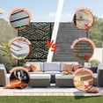 thumbnail image 4 of YUSAZENS Galvanized Steel Outdoor Privacy Screen, Weather Resistant for Patio Backyard Privacy Protection Black, 4 of 6