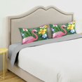 thumbnail image 3 of Yayeee Pillowcase Standard Size Set of 2 Satin Wrinkle Resistant Pillow Case, Pink Flamingo Pattern, 3 of 7