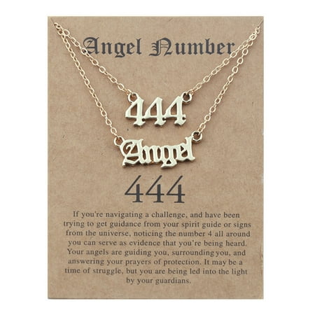 

Angel Number Necklace for Women Gold Plated Dainty 111 222 333 444 555 666 777 Pendants Choker Chain Numerology Jewelry