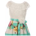 thumbnail image 4 of Little Girls Elegant 2 Way Off Shoulder Lace Floral Birthday Party Flower Girl Dress Mint 4 (2J1K2S9), 4 of 5