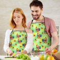 thumbnail image 5 of Green Chicken Rooster Sunflower Pattern Apron-Garden Aprons for Women with Pockets-Cotton Linen Waterproof Kitchen Cooking Gardening Aprons Adjustable for Kitchen,Cooking,BBQ and Salon 33x27 Inch, 5 of 7