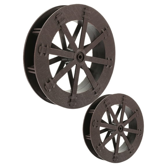 Feng Shui Wheel Water Fountain Flowing Ornaments Fish Tank Rockery Bonsai Small Fortune Transfer 2pcs Waterfall DIY Model Decor Office Decore Mini Props