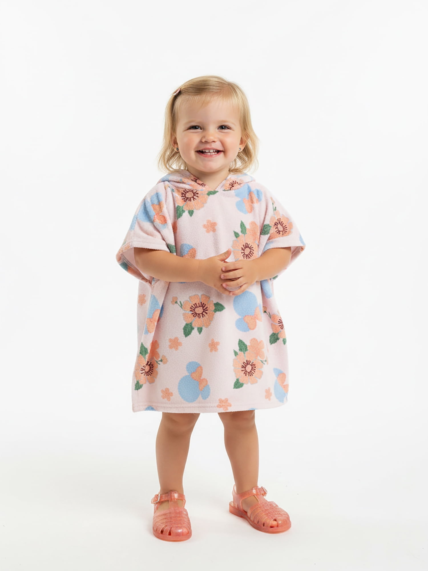 Character Toddler Girl Terry Cover Up Dress with Hood, Sizes 12M-5T
