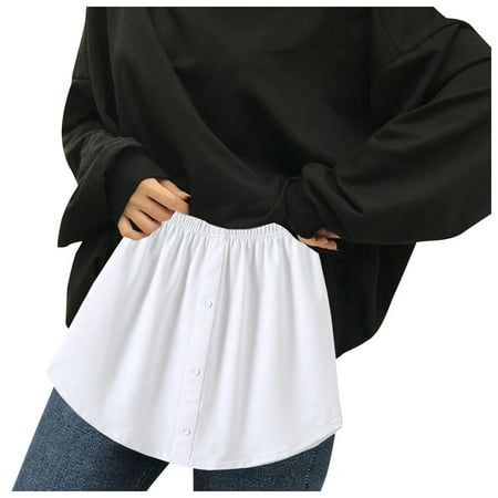 Mrat Cotton Biker Shorts Ladies Women s Layered Tiered Sheer Stripe Printing Extender Half Slip Plus Size Skirt Elastic Waist Shorts Women S-4 White 3XL