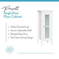 thumbnail image 5 of RiverRidge Prescott 1-Door Slim Bathroom Storage Cabinet and Organizer Shelf - White, 5 of 11