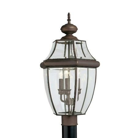 Sea Gull Lighting 8239-71 Lancaster 3-Light Outdoor Post Lantern in Antique Bronze