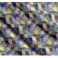 thumbnail image 3 of Soimoi Cotton Cambric Fabric Leopard & Argyle Patchwork Printed Fabric 1 Yard 42 Inch Wide, 3 of 7