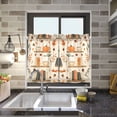thumbnail image 4 of Yayeee Kitchen Curtains Tier Pair Light Filtering 27"x36" Rod Pocket Short Cafe Window Panel, Fall Book Shelf, 4 of 7