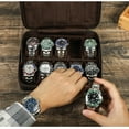 thumbnail image 6 of Bigcan Leather Watch Storage Box – Handcrafted 10-Slot Organizer with Dual Zipper, Soft Fabric Cushions, Free Engraving Option, and Travel-Friendly Design, 6 of 9