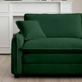 thumbnail image 6 of 3-Seater Mid-Century Modern Sectional Sofa with 2 Arm Pillows and 3 Throw Pillows Fabric (Green), 6 of 9