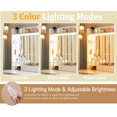 thumbnail image 2 of TOMNK Vanity Desk with Mirror, LED Lights and Power Outlet Makeup Vanity Table with 4 Drawers and 7 Storage Shelves Dressing Table for Bedroom Dressing Room (White), 2 of 5