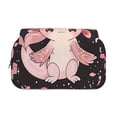 thumbnail image 2 of Disketp Cute Axolotl Sakura Blossoms Estuche de Lápices de Doble Capa con Tapa Abatible y Cremallera, Organizador Escolar para Adolescentes y Adultos, 2 of 7