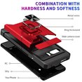 thumbnail image 2 of ELEHOLD Rugged Hybrid Case for Google Pixel 7 Pro Heavy Duty with Card Slot Camera Lens Cover Magnetic Metal Ring Holder Kickstand Hard PC Soft TPU Shockproof Case,Red, 2 of 7