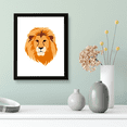 thumbnail image 2 of Designs ByLITA Lion, 11 x 14 Black Wall Print Animals (Framed) | Family Presents | Bedroom | Stylish Kindergarten Decor, 2 of 4