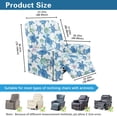 thumbnail image 3 of Renewold Sea Turtle Cover for Recliner Starfish Sea Grass Blue Stretch Single Seat Couch Cover 4 Pieces Polyester Spandex Recliner Slipcover with Pocket for 1 Cushion Reclining Sofa, 3 of 8