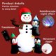 thumbnail image 4 of Muñeco de nieve inflable de Navidad Wosthever luz LED de colores decoración de soplado regalos iluminados de vacaciones gigantes, 4 of 6