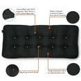 thumbnail image 3 of Classic Accessories Water-Resistant Indoor/Outdoor Bench Cushion Black 42"W x 18"D x 5"T, 3 of 8