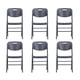thumbnail image 1 of Sillas Plegables Rattan Gris Paquete 6 LOOMBER, 1 of 7
