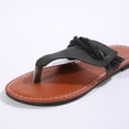 thumbnail image 4 of YHAJDS Women's Beach Sandals Toe Loop Flat Slides Summer Vacation Outdoor Comfort Shoes Casual Walking Slippers, 4 of 10