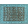thumbnail image 1 of Ahgly Company Indoor Rectangle Oriental Light Blue Industrial Area Rugs, 2' x 4', 1 of 4