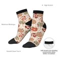 thumbnail image 6 of Rateoe Cow Spots And Disco Ball Pattern Quarter Crew Socks,Toe Seamed Ankle Socks,Cotton Cushioned Breathable Athletic Crew Sports Socks, 6 of 7
