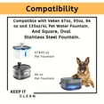 thumbnail image 4 of Nispira Cat Water Fountain Filter Replacement Filters for Veken 67oz, 95oz, 135oz Automatic Pet Fountain Dog Water Dispenser, 6 Packs, 4 of 5