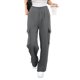 thumbnail image 2 of Gibobby pantalones deportivos mujer Monos de mujer Otoño e Invierno Pantalones de traje de pierna ancha de cintura alta Pantalones casuales (Gris, XL), 2 of 4