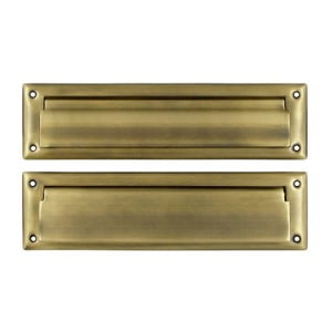 Naiture Solid Brass Mail Slot in Oil Rubbed Bronze Finish