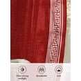 thumbnail image 6 of Sheer Curtains 84 Inches Long 2 Panels Set for Living Room, Red Retro Greek Key Semi Sheer Curtains for Windows, Geometric Greece Ancient Rustic Voile Window Treatments Rod Pocket Curtain, 6 of 7
