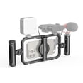 thumbnail image 2 of SmallRig Universal Quick Release Phone Cage Kit Basic, Aluminum Smartphone Video Rig Kit with Wireless Control Dual Handles and P, 2 of 8