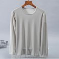 thumbnail image 5 of Frnrwgo Men's T-Shirt Regular Fit Long Sleeve Mesh Breathable Quick Dry Solid Color Athletic Gym Top, 5 of 7