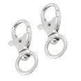 thumbnail image 3 of Handbag Metal Lobster Clasps Swivel Clips Keychain Keyring Silver Tone 2 Pcs, 3 of 5