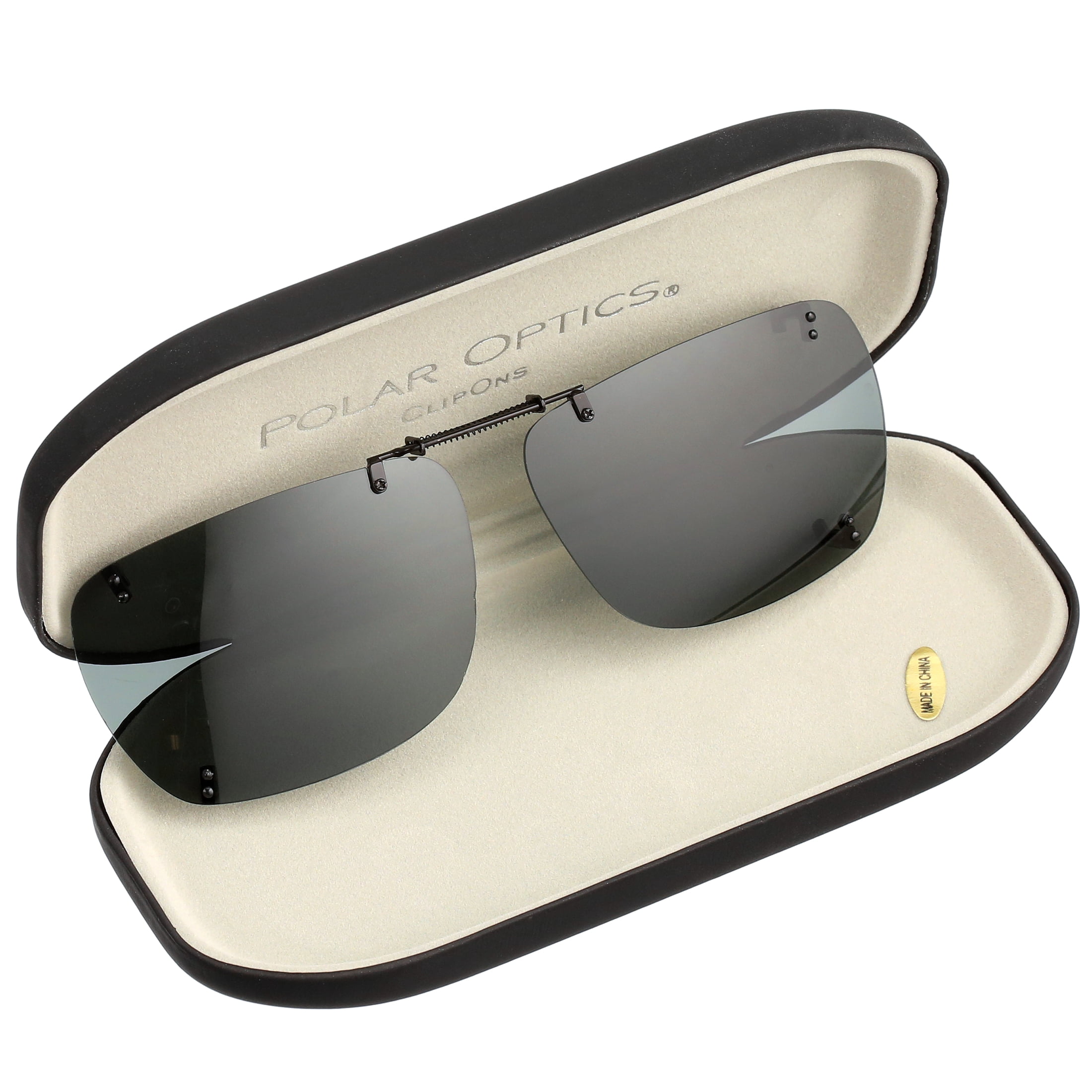 Polar Optics Unisex PTCR REC G 56 Plastic ClipOns Sunglasses Gray