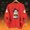 Red, variant on Womens Halloween Tops Cute Ghost Printed Crew Neck Long Sleeve Trendy Loose Spooky Festival Pullover Top Gray XXL